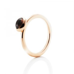 Love Bead Ring – Smokey Quartz