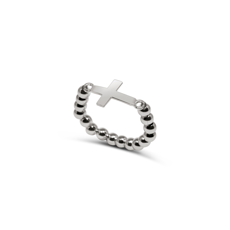 Silverring Beads & cross