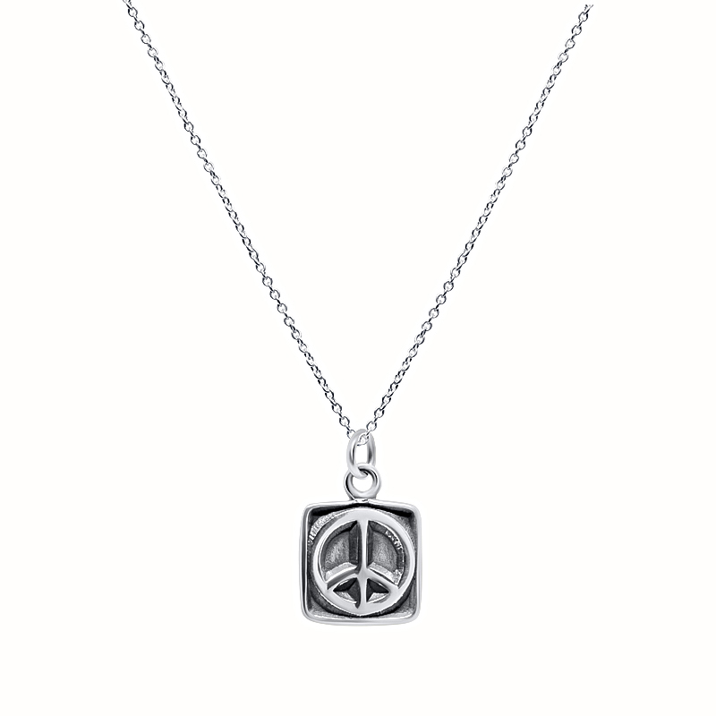 Silverhalsband ”Peace”