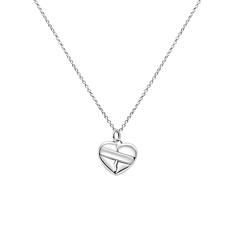 Silverhalsband ”Love heals”