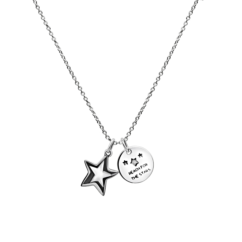 Silverhalsband ”Reach for the stars”