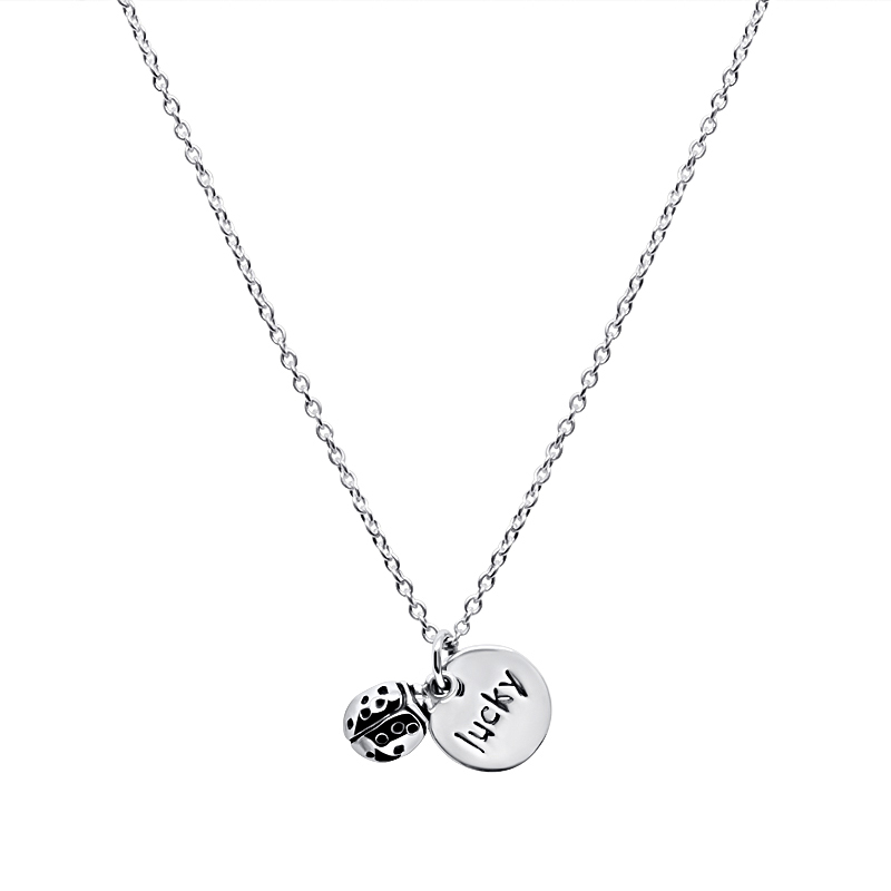 Silverhalsband ”Ladybug”