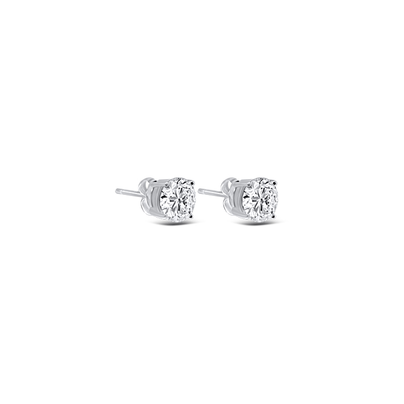 Silverörhängen m. vit cubic zirkonia 6mm