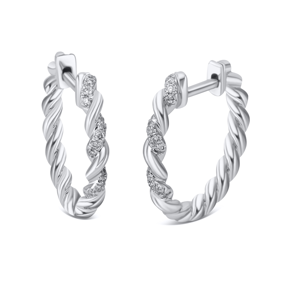 Twisted Diamond Hoops