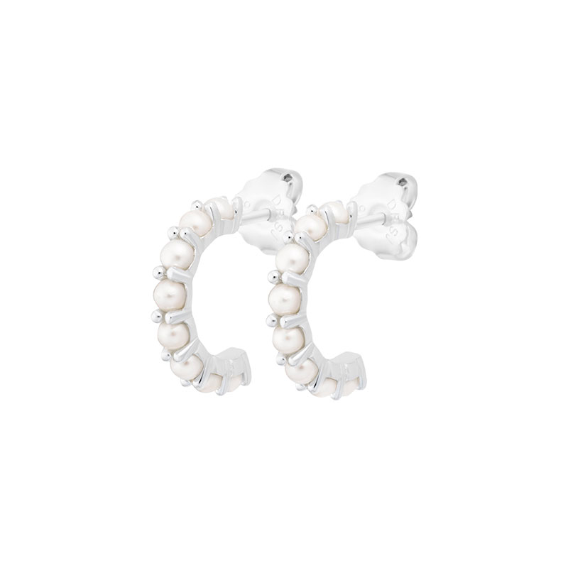 Petite Star Pearl Hoops