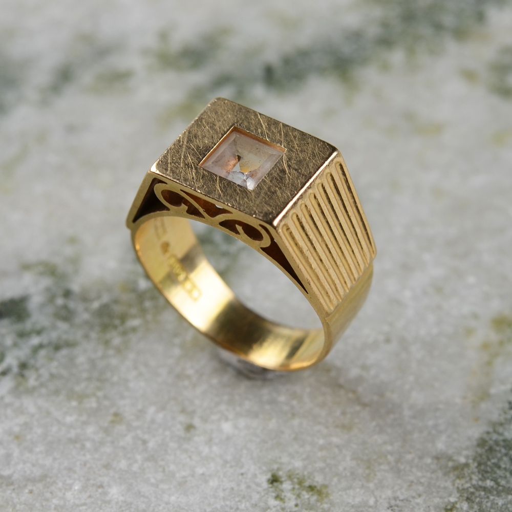 Guldring 18k klack