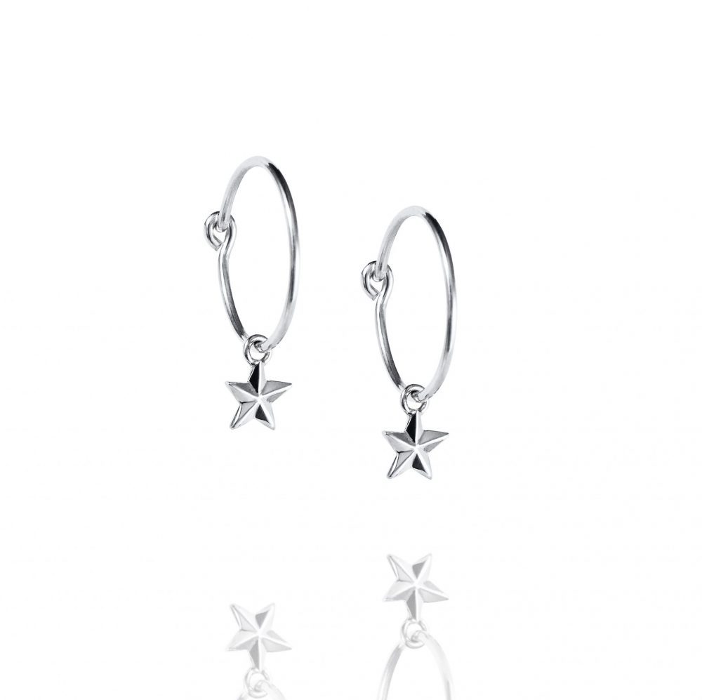 Micro Catch A Falling Star Hoops