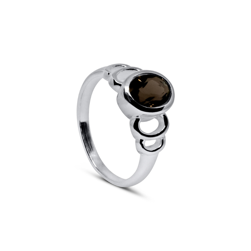 Silverring Smokey Quartz