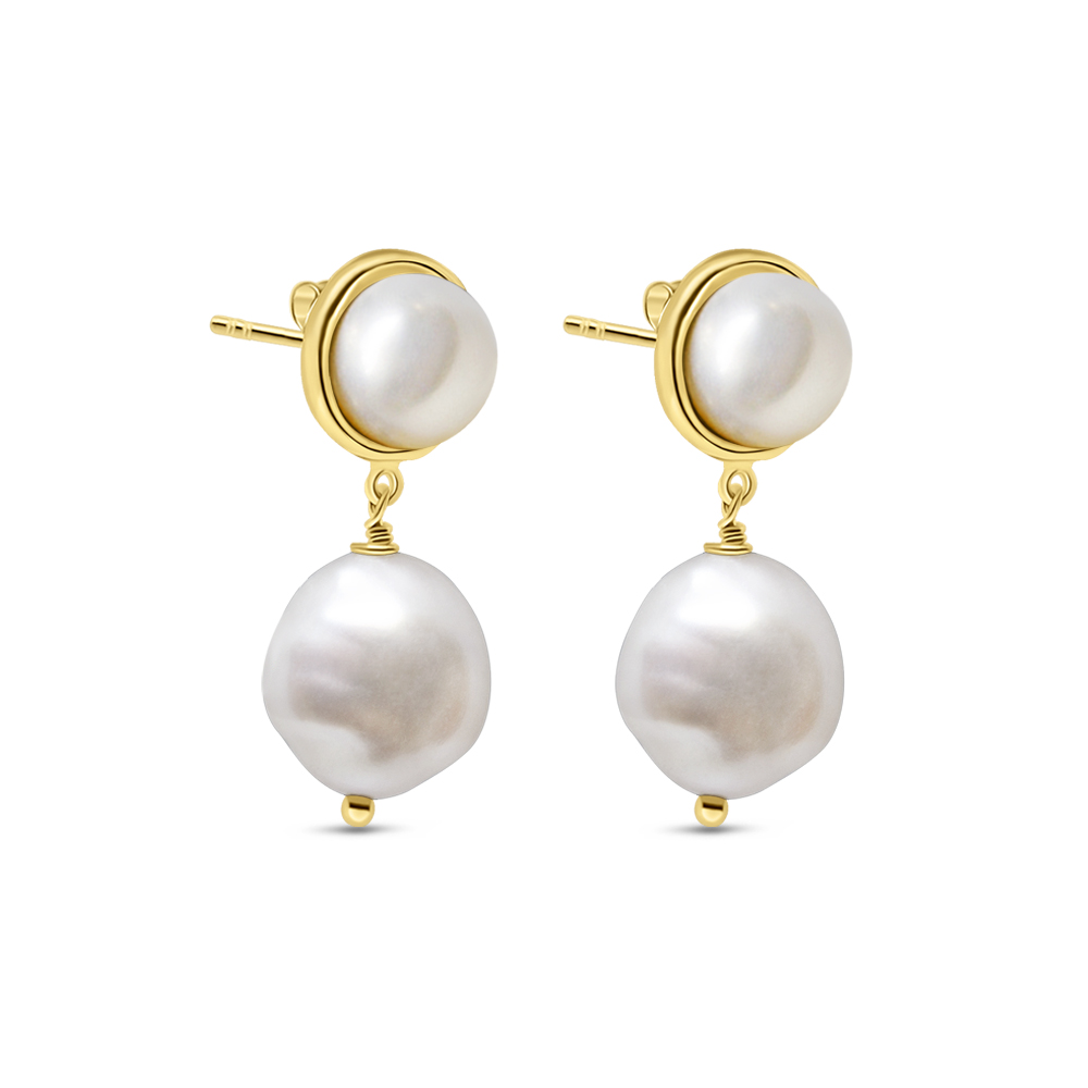 Double Pearl Earrings